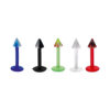 Sequoia Σκουλαρίκι Piercing Labret , set σε 5 χρωματα κώνος με τάπα, Ακρυλικά I-01073