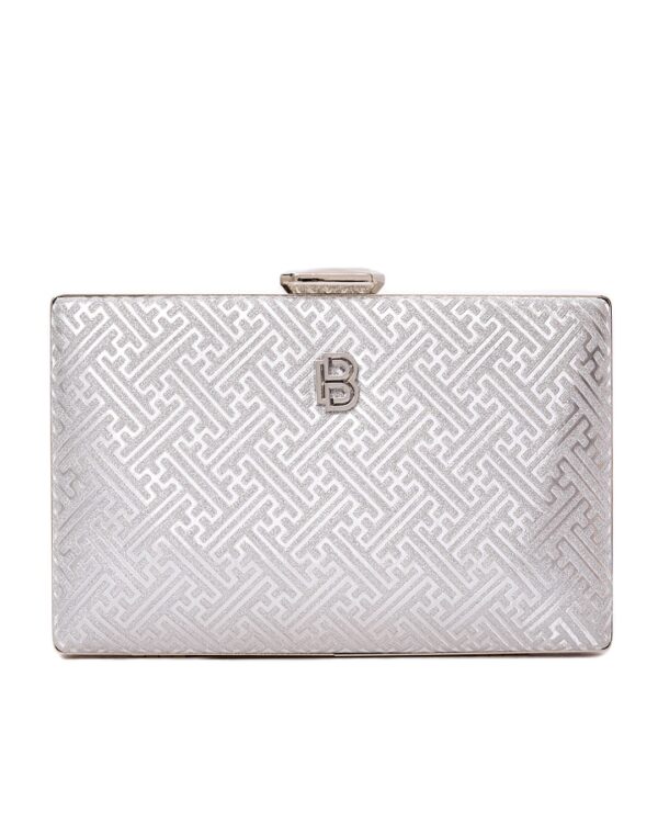 Τσάντα φάκελος clutch -JH-21987 - Ασημί