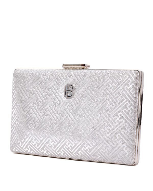 Τσάντα φάκελος clutch -JH-21987 - Ασημί