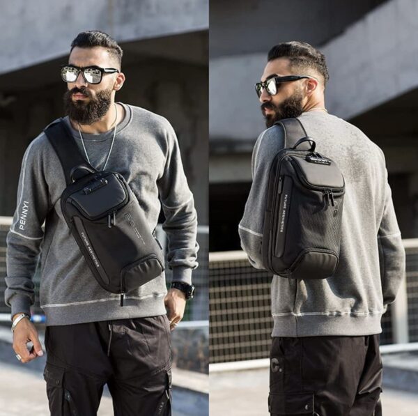 Τσαντάκι ώμου χιαστί crossbody Bange 7082 μαύρο