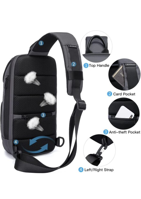 Τσαντάκι ώμου χιαστί crossbody Bange 7565 γκρί