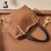 Δερμάτινη Γυναικεία Τσάντα Shopper 'Ωμου Foxer 938032F καφέ
