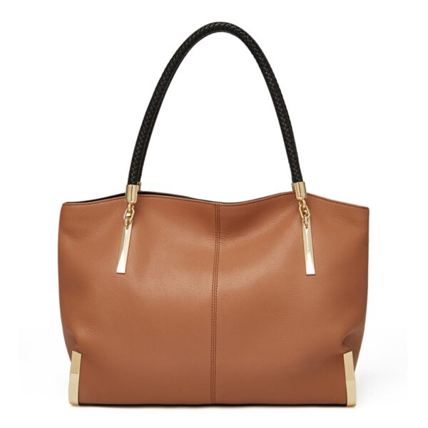 Δερμάτινη Γυναικεία Τσάντα Shopper 'Ωμου Foxer 938032F καφέ