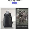 Δερμάτινο τσαντάκι crossbody Bopai 11-122901 μαύρο