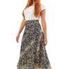 Sequoia Γυναικεία Φούστα 1166 Animal Print Μπεζ/Καφέ