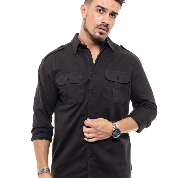 Biston fashion ανδρικό πουκάμισο 46-203-005 BLACK