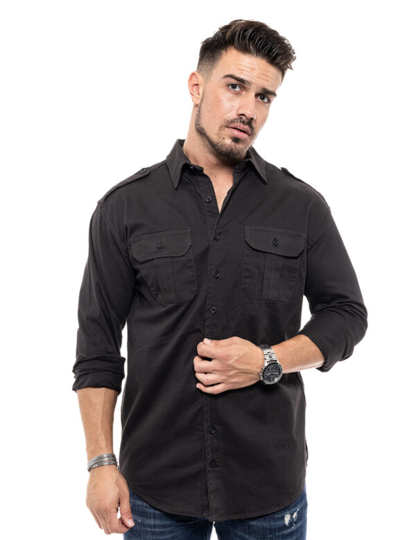 Biston fashion ανδρικό πουκάμισο 46-203-005 BLACK