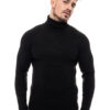 Smart fashion ανδρική πλεχτή μπλούζα 46-206-001 BLACK