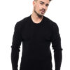 Smart fashion ανδρική πλεχτή μπλούζα 46-206-004 BLACK