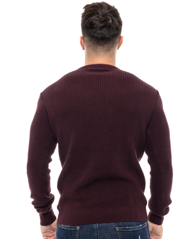 Smart fashion ανδρική πλεχτή μπλούζα 46-206-004 BORDEAUX
