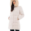 Biston fashion γυναικείο μακρύ μπουφάν 48-101-091C LT BEIGE