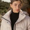 Biston fashion γυναικείο μακρύ μπουφάν με αποσπώμενη κουκούλα 50-101-031 ICE
