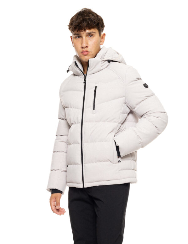 Biston fashion ανδρικό κοντό μπουφάν με αποσπώμενη κουκούλα 50-201-035 LT GREY