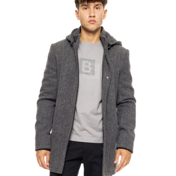 Biston fashion ανδρικό demi πανωφόρι με αποσπώμενη κουκούλα 50-201-062 DK GREY