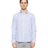 Smart fashion ανδρικό λινό πουκάμισο με γιακά 51-203-002 SKY BLUE