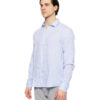 Smart fashion ανδρικό λινό πουκάμισο με γιακά 51-203-002 SKY BLUE