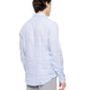 Smart fashion ανδρικό λινό πουκάμισο με γιακά 51-203-002 SKY BLUE