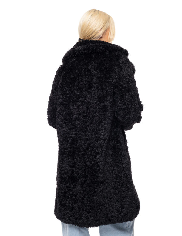 Biston fashion γυναικείο λούτρινο πανωφόρι 52-101-017 BLACK