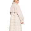 Biston fashion γυναικείο μακρύ πανωφόρι με ζώνη 52-101-054 LT BEIGE