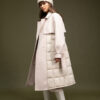 Biston fashion γυναικείο μακρύ πανωφόρι με ζώνη 52-101-054 LT BEIGE