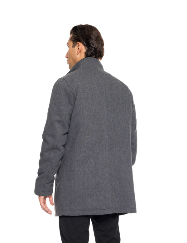 Biston fashion ανδρικό demi πανοφώρι με γιακά 52-201-120 DK GREY