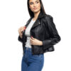 B&apos; Γυναικείο μπουφάν από δερματίνη 53-101-007 BLACK