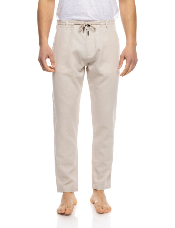 S&apos; Ανδρικό λινό chinos παντελόνι 53-241-002 BEIGE