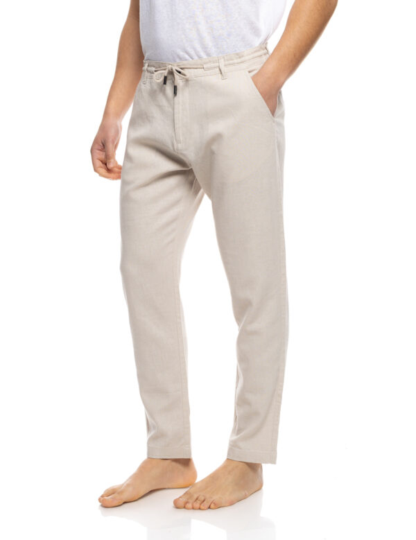 S&apos; Ανδρικό λινό chinos παντελόνι 53-241-002 BEIGE