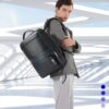 Δερμάτινο Σακίδιο πλάτης Αντικλεπτικό 24L Laptop 15,6” Bopai 61-122101 μαύρο