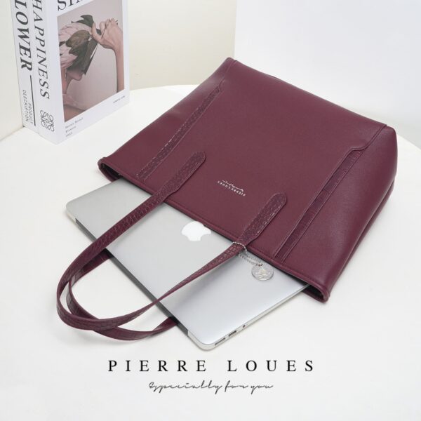 Γυναικεία Τσάντα Ώμου Shopper Pierre Loues PL914-105 μπορντό