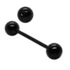 Σκουλαρίκι piercing γλώσσας Stainless Steel μαύρη (1.6 mm)