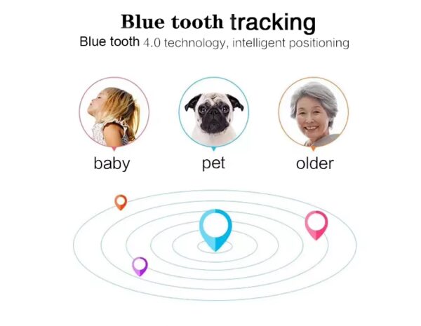 Mini Smart Bluetooth GPS Tracker Για κατοικίδια, παιδιά, ηλικιωμένους, αποσκευές & πολύτιμα αντικείμενα red