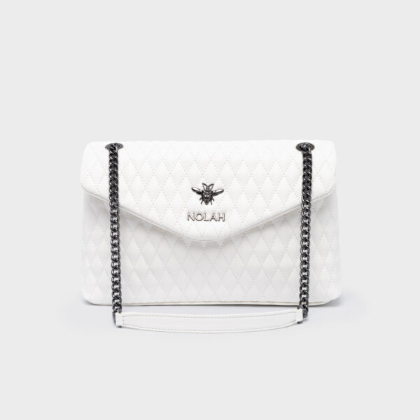 Stacy White Gun Metal