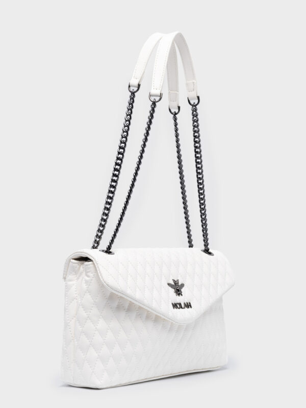 Stacy White Gun Metal