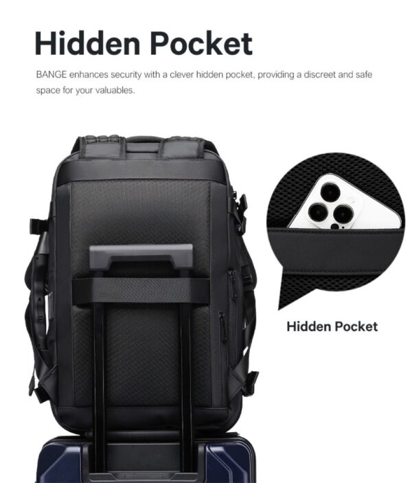 Σακίδιο πλάτης vacuum Tsa Lock με ζυγαριά 36L Laptop 17,3” Bange 1909-8 μαύρο