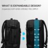 Σακίδιο πλάτης Bange  45 L 17.3" 22039 μαύρο