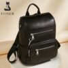 Δερμάτινo Γυναικείo Σακίδιο Πλάτης  Foxer 9135070F μαύρο