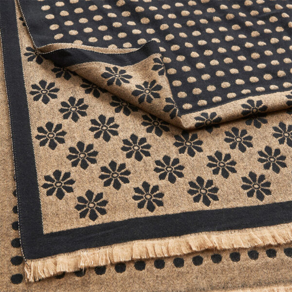 Verde Γυναικεία πασμίνα 185*65 cm 06-1012 Βισκοζ Μαύρο