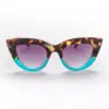 Okkia γυαλιά ηλίου Claudia Big Cat Eye - Havana and blue