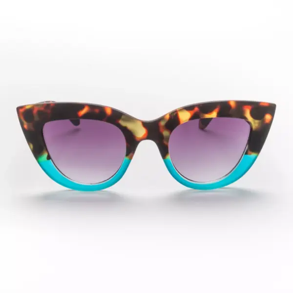 Okkia γυαλιά ηλίου Claudia Big Cat Eye - Havana and blue