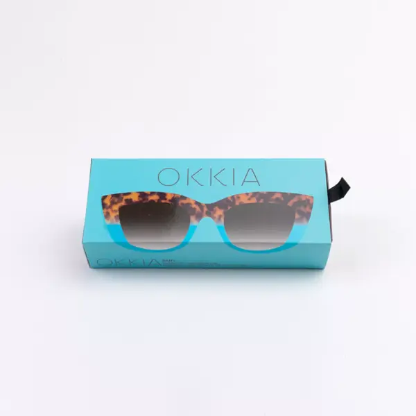 Okkia γυαλιά ηλίου Claudia Big Cat Eye - Havana and blue