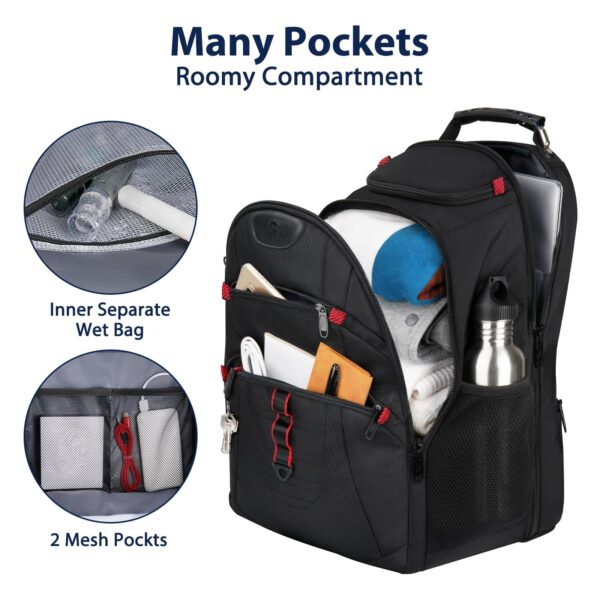 Σακίδιο πλάτης Travel Usb 40L Laptop 17,3” Matein 1714 μαύρο