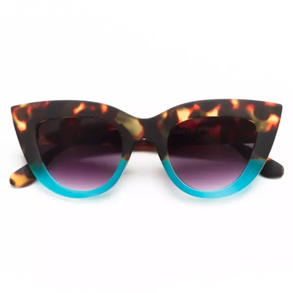 Okkia γυαλιά ηλίου Claudia Big Cat Eye - Havana and blue