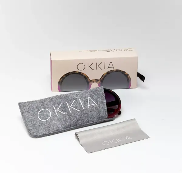 Okkia γυαλιά ηλίου Monica Round - Havana pink