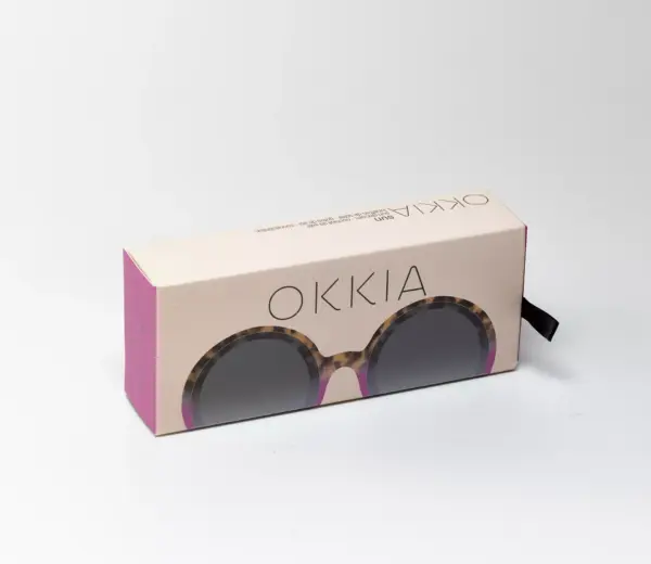 Okkia γυαλιά ηλίου Monica Round - Havana pink