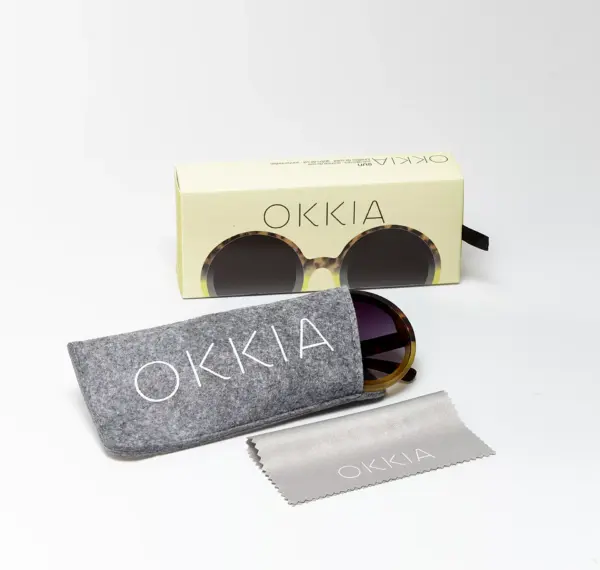 Okkia γυαλιά ηλίου Monica Round - Havana yellow