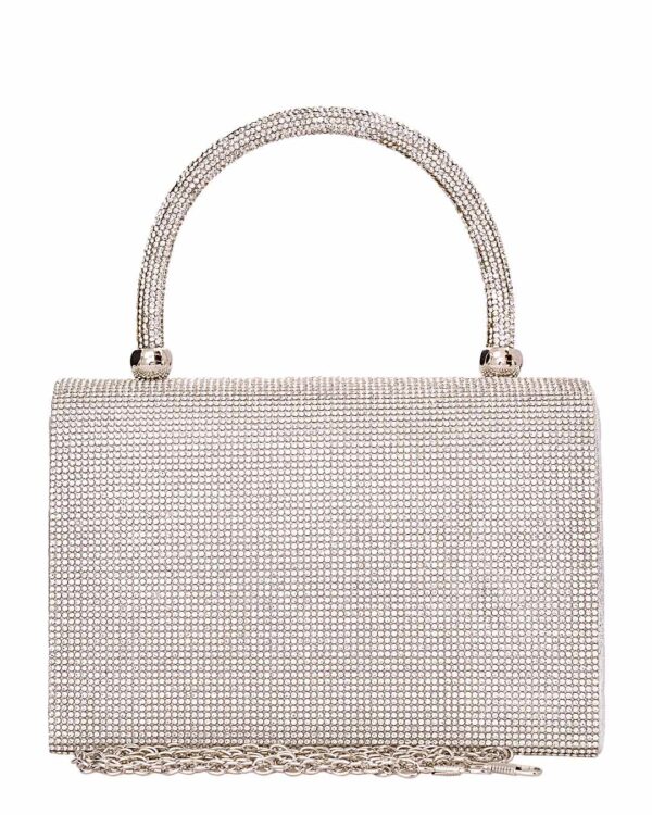 Τσάντα φάκελος clutch JH2209 - Ασημί