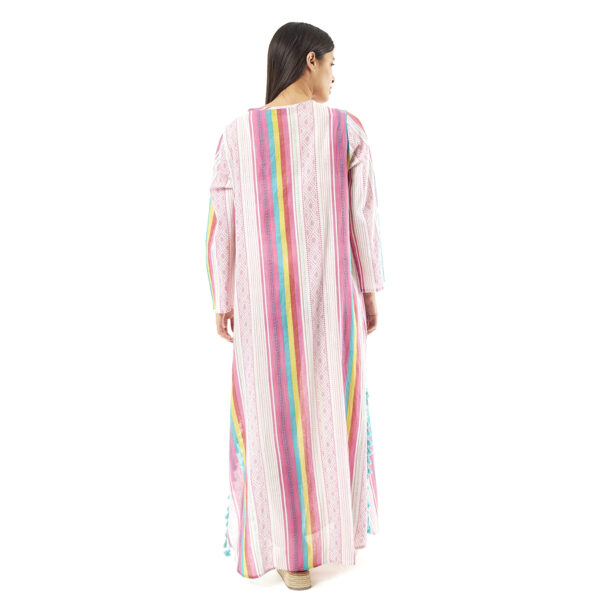 Verde Γυναικείo Καφτάνι 47-0074 Cotton Ινδίας Πολύχρωμο