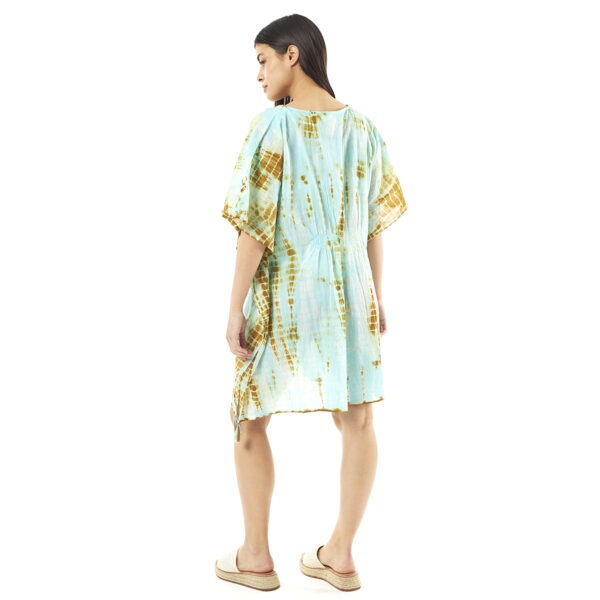 Verde Γυναικείo Καφτάνι 47-0078 Cotton Ινδίας Γαλάζιο