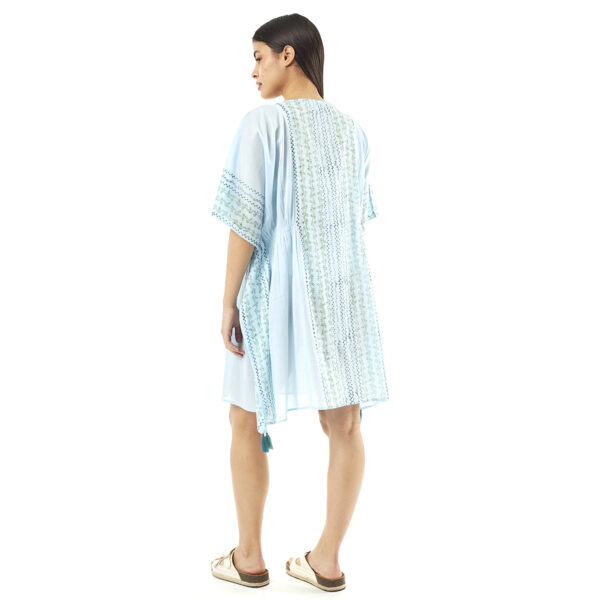 Verde Γυναικείo Καφτάνι 47-0079 Cotton Ινδίας Γαλάζιο